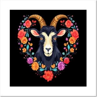 Goat Valentine Day Posters and Art